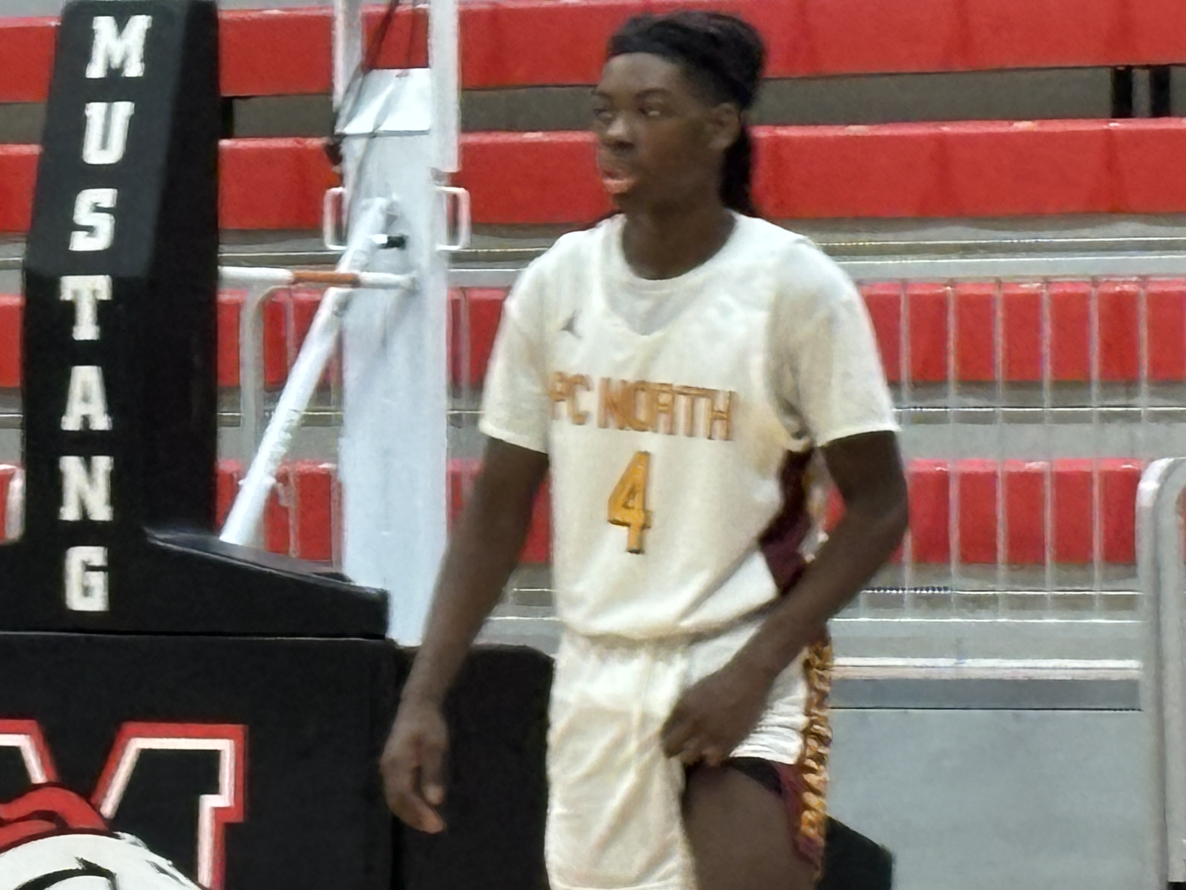 Putnam City North freshman point guard Mekhi Thomas scored 14 points in the Panthers' 57-47 win over Southmoore Thursday (Dec. 28).
